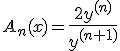 A_n(x)=\frac{ 2y^{(n)}}{ y^{(n+1)}}